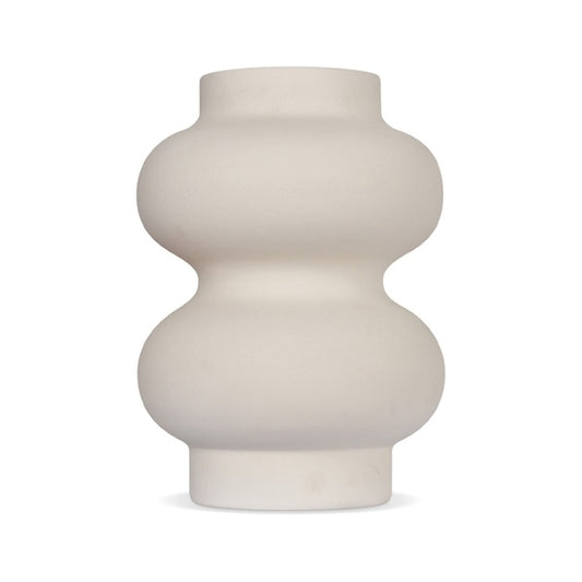 Vase céramique double blanc