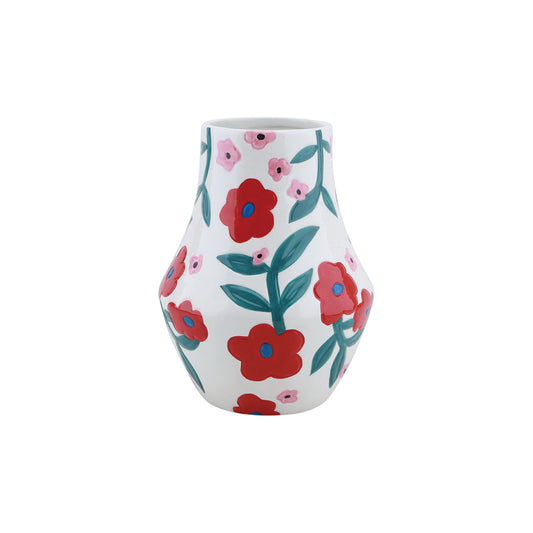 Vase fleurs rouge