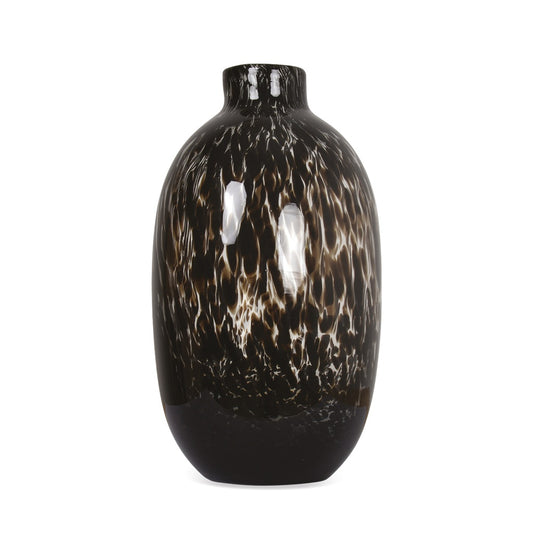 Vase noir léopard