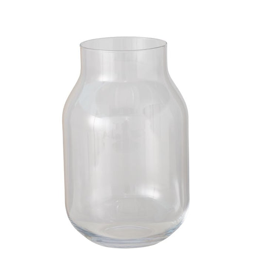 Vase rond transparent haut