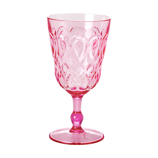 Verre à pied acrylique rose