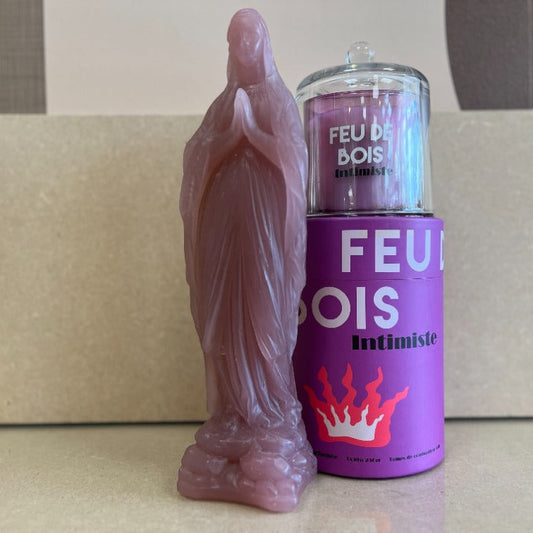 Vierge en cire violet clair