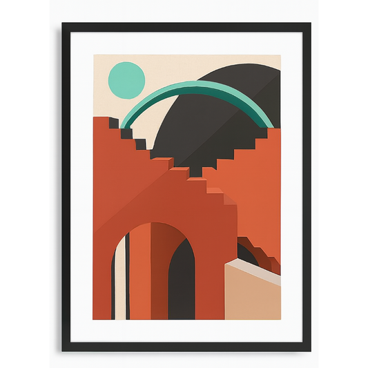 Affiche encadrée – Architecture minimaliste (42.5x53 cm)