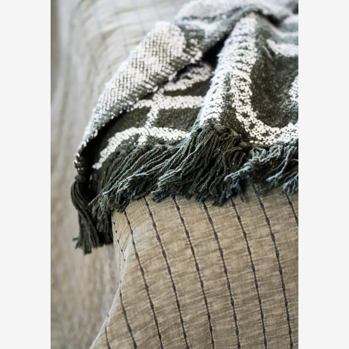 Plaid réversible en coton recyclé – 125x175cm