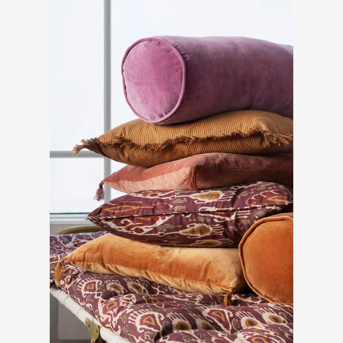 Coussin Boudin en Velours