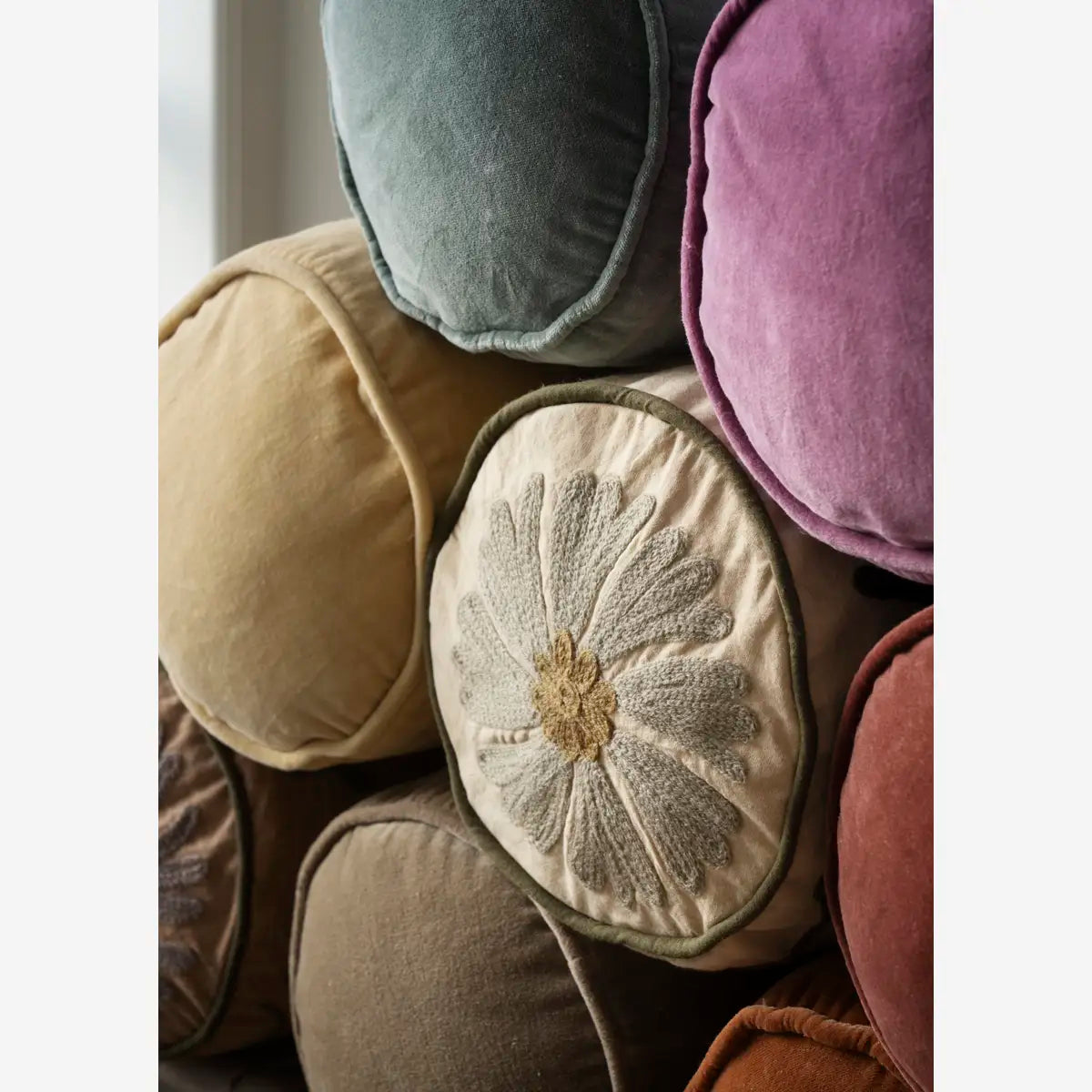 Coussin Boudin en Velours