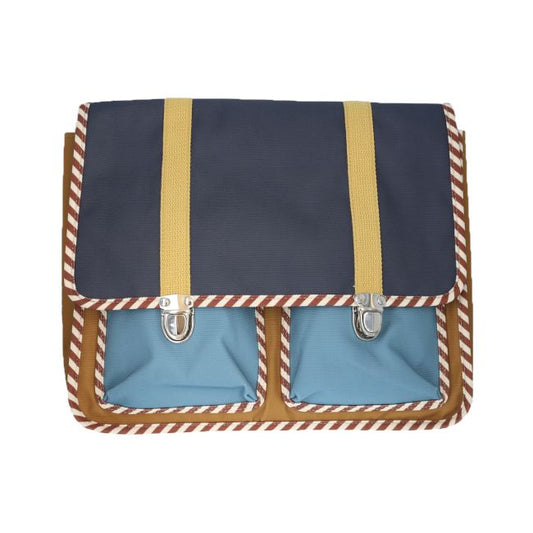 Sac cartable garçon bleu et jaune