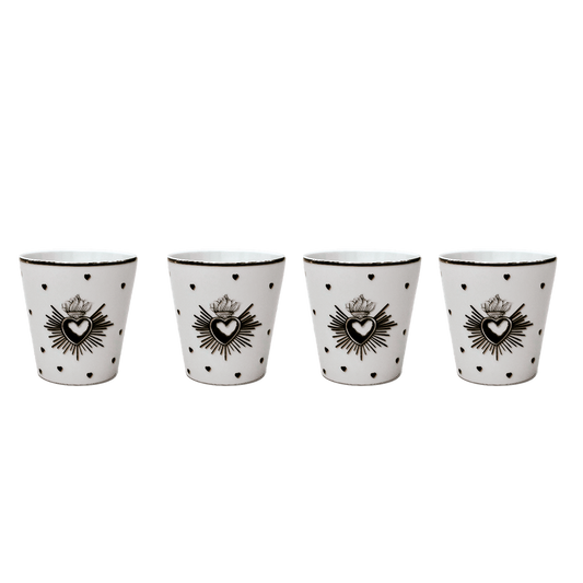 Coffret de 4 Gobelets Ex-Voto Noir – Élégance artisanale