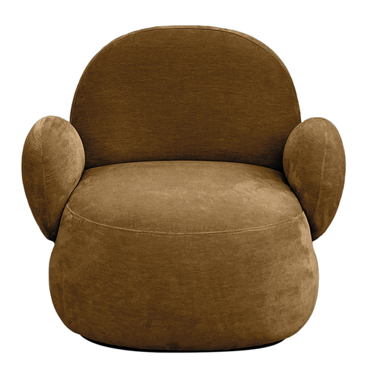 Fauteuil pivotant&nbsp; camel L78 P74 H70cm