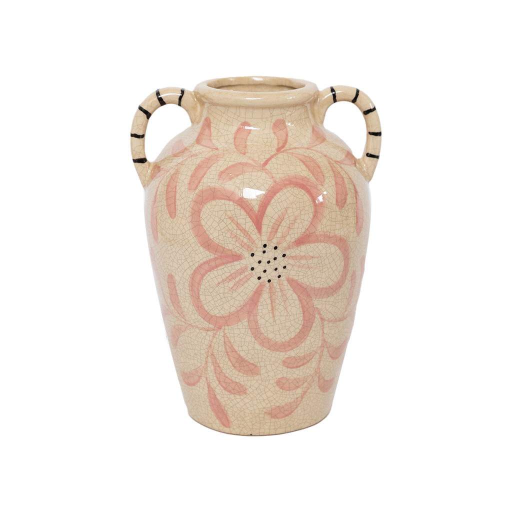 Vase lucia rose gm L18 P16,5 H25,5cm