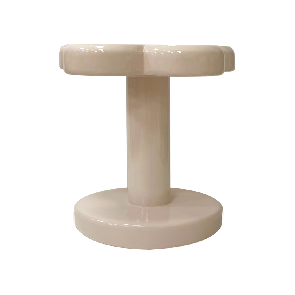 Bout de canapé Flower Funk beige – D43 × H50 cm