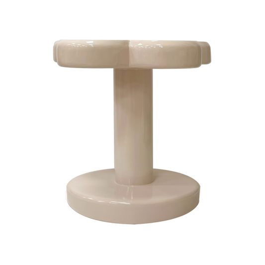 Bout de canapé Flower Funk beige – D43 × H50 cm