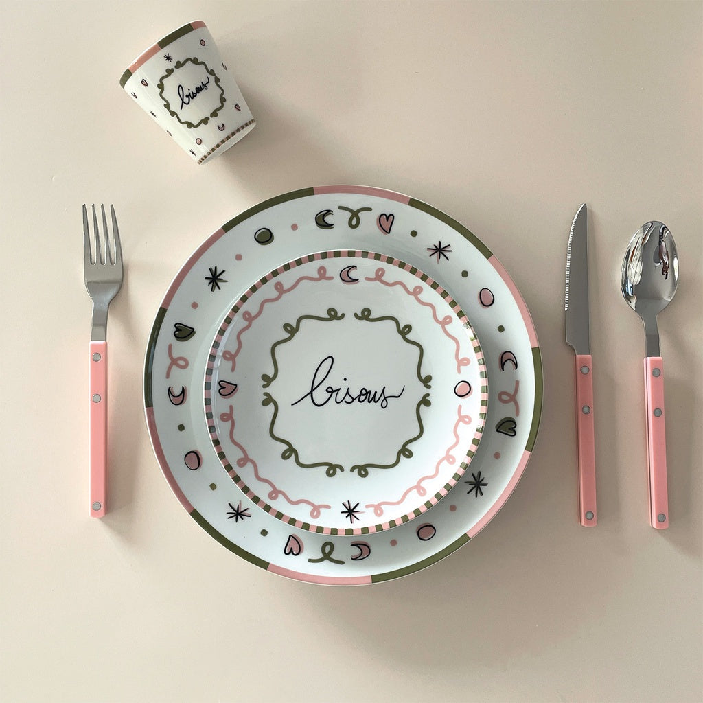 Set de 4 assiettes bisous D26.7cm
