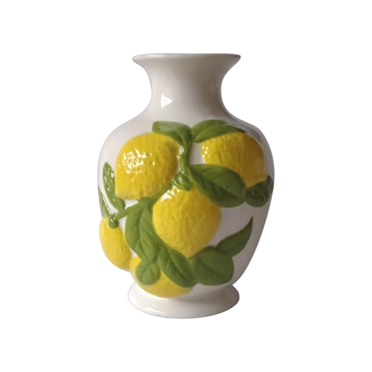 Vase en céramique haut citron D15,4 H20,7 cm