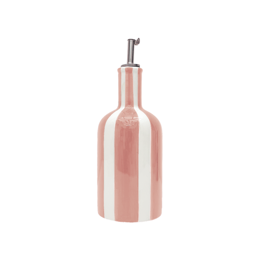 Huilier rayure rose L8 P8 H22 cm