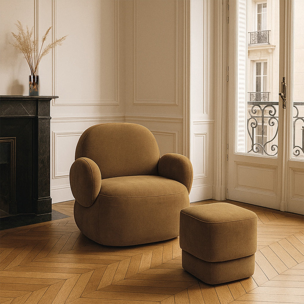 Pouf camel L40 P40 H40cm