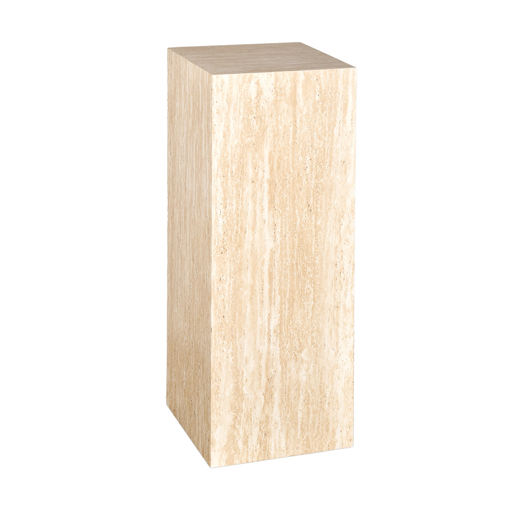 Bout de canapé effet travertin gm L25 P25 H70cm
