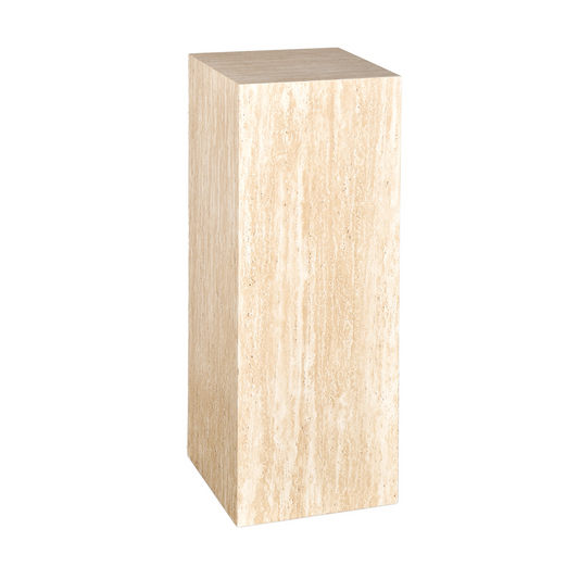 Bout de canapé effet travertin gm L25 P25 H70cm