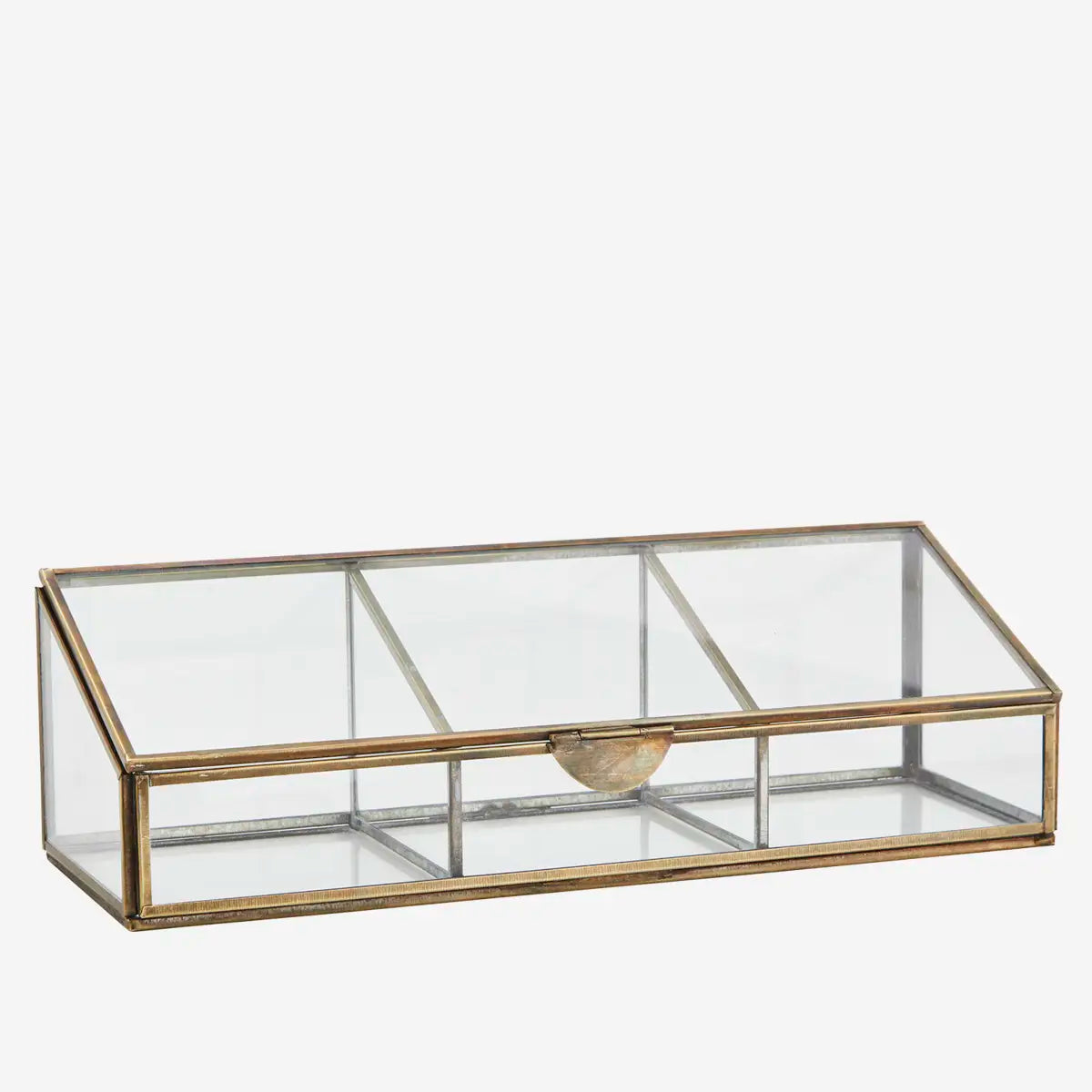 Boîte à bijoux  compartimentée – Finition laiton vieilli