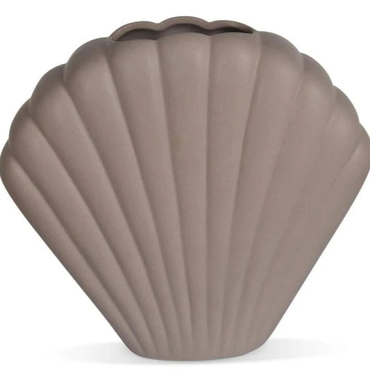 Coquillage vase céramique opaque  L19 P7 H18 cm