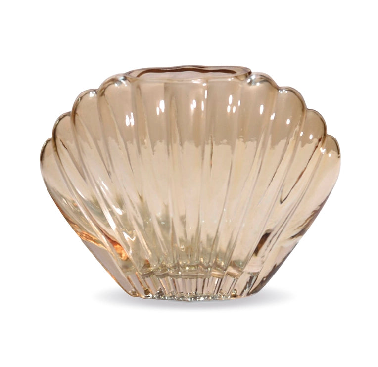 vase coquillage transparent L18,5 P7,5 H14,5cm