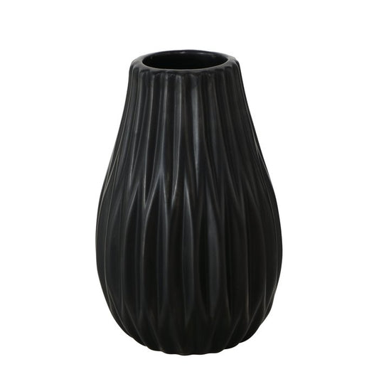 vase strie noir/ blanc/ jaune